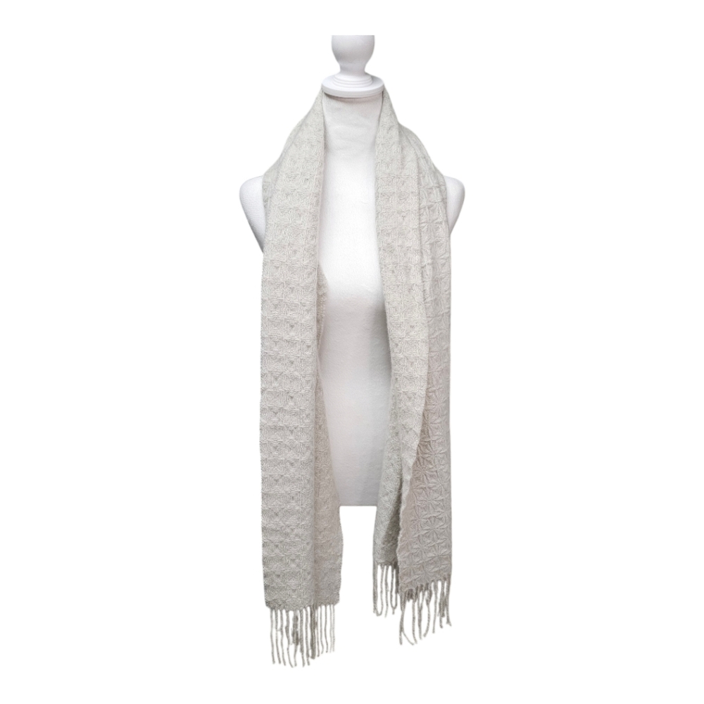 Pure Cashmere cream Scarf OS